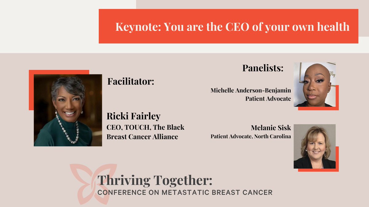 Join us at this year’s #LBBCMetsConf for our keynote: You are the CEO of your own health. Led by facilitator @rickidove, this keynote will discuss the importance of being involved in your own care, ways to advocate for yourself & much more. Learn more: bit.ly/41vEMOI