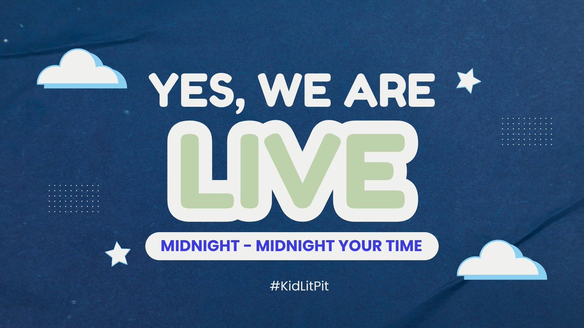 Today is the day! #KidLitPit is live!

Wishing all our amazing creatives and authors out there the very best of luck!

Let's use today to promote the incredibly talented members of the #KidLitCommunity - #WritingCommunity