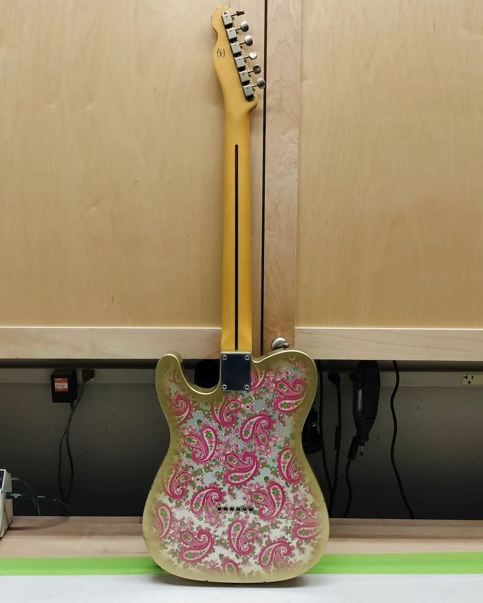 Here's a color combo we don't see very often! Jason Smith brings us a '52 Pink Paisley Tele with an Aztec Gold Burst.