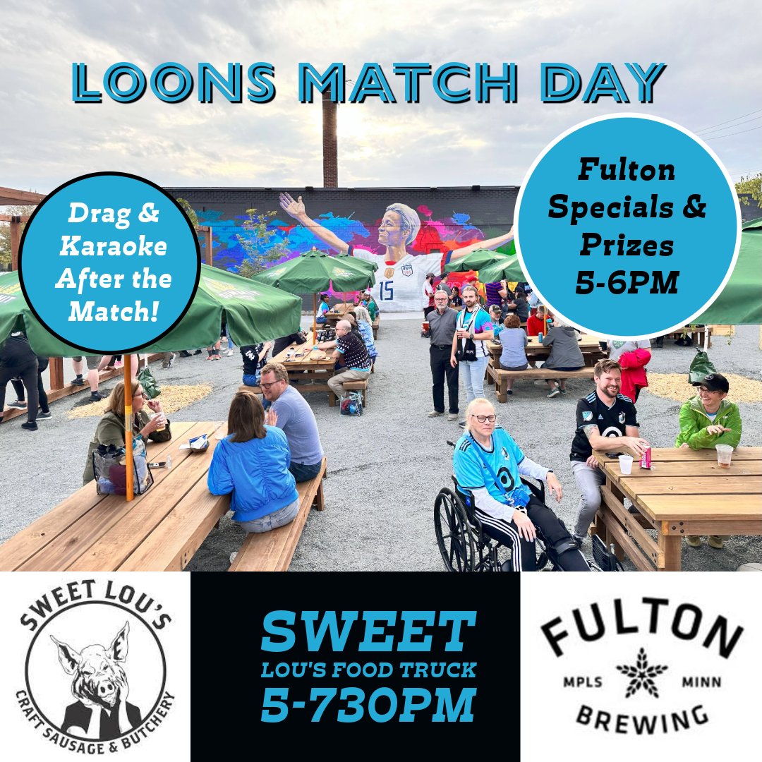 50 degrees+ means summer. So let's pregame on the patio! $1 off Fultons & they'll be giving away some prizes 5-6PM Sweet Lou's Food Truck 5-7:30PM