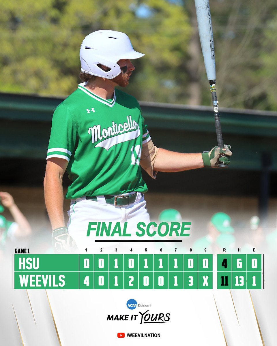 WEEVILS WIN! UAM takes game one over the Reddies. 🔥 #WeevilNation