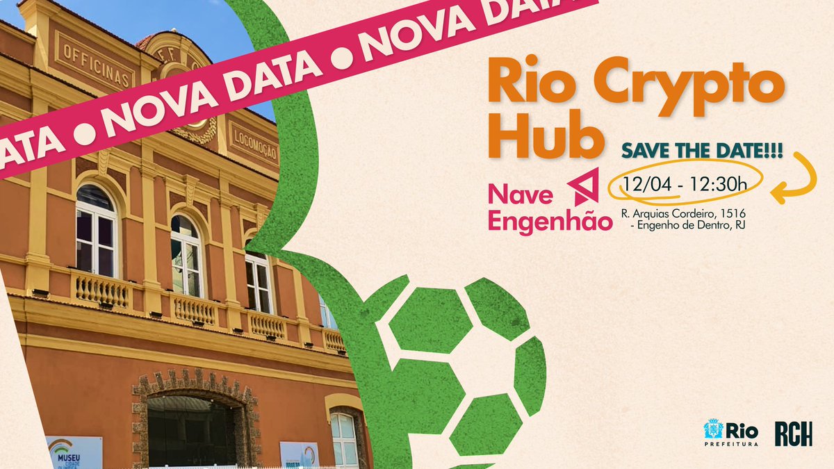 🚀 Last month, the rain delayed our event at the Engenhão's Nave do Conhecimento, and this is the new date for April! We're excited to bring cryptocurrency knowledge to the Engenhão's Nave do Conhecimento. Will we see you there?