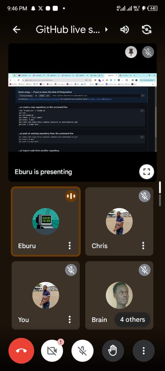 bivylightspace's tweet photo. @Dearie_de_cybek did a live session today, about Git and GitHub. She went into detail for great understanding, thanks to her.🥂
#100DaysOfCode 
#ALX_SE https://t.co/TIC0nsG51e