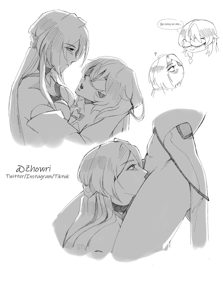 Felt kinda shy while drawing this one (o////o " )
#Acheswan #Acheron #BlackSwan #HonkaiStarRail