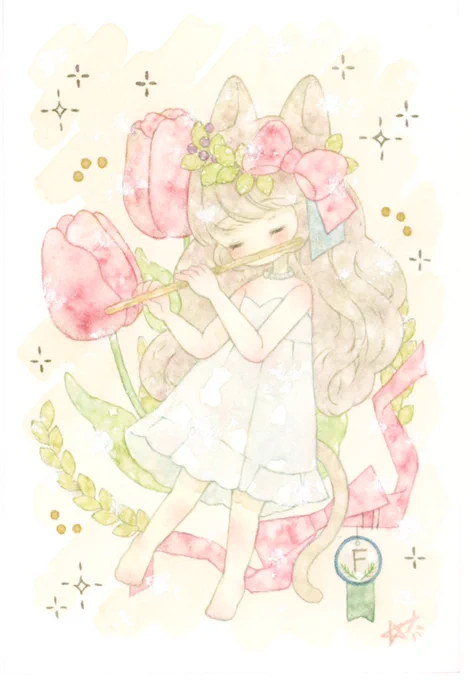 チューリップのメヌエット 凄く可愛くできたので見に見て欲しい#アナログイラスト  #illustraion  #フレームレス展 