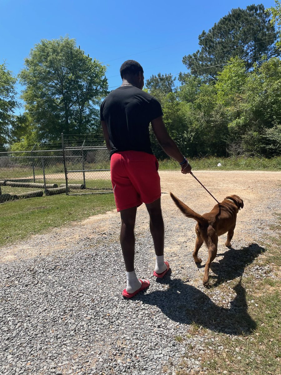 Mississippi Gulf Coast Football players love Friday visits at the Stone County Society for the Prevention of Cruelty to Animals (SPCA). We walk and play with the animals to help socialize them for adoption. Please contact your local shelter and make room in your heart and home.