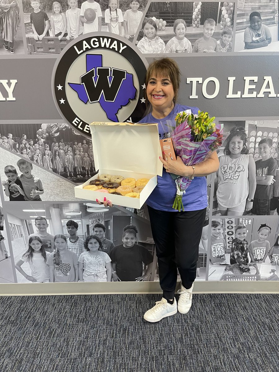 Celebrating Mrs. Velasco💜Thanks for all you do for kids at Lagway Elementary! Happy National Assistant Principal Week! 💜