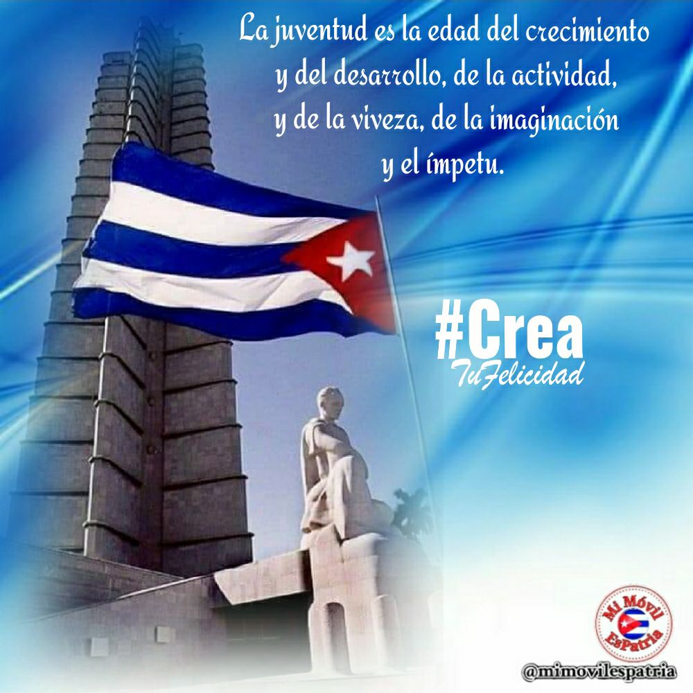 🇨🇺
Conocer a Martí es ganar conciencia de cuanto tenemos por hacer. #MartíVive
#CreaTuFelicidad
#CubaEnPaz 
#YoSigoAMiPresidente
#DMSMediaLuna
#DPSGranma
#12CongresoUJC