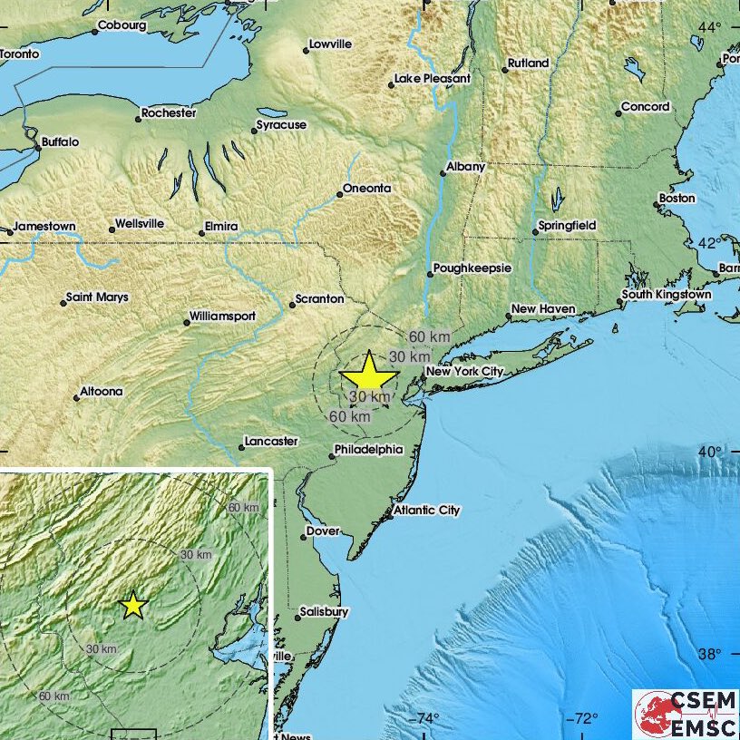 🚨#BREAKING: A second strong magnitude 4.0 aftershock earthquake has just struck northern New Jersey, with numerous people feeling it across New York City and surrounding areas in New Jersey.