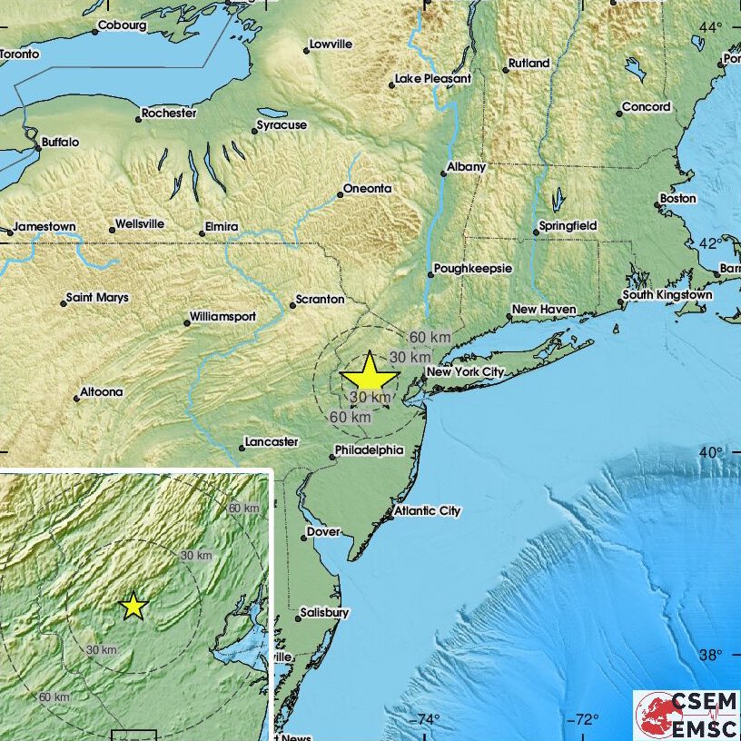 🚨#BREAKING: A second strong magnitude 4.0 aftershock earthquake has just struck northern New Jersey, with numerous people feeling it across New York City and surrounding areas in New Jersey.