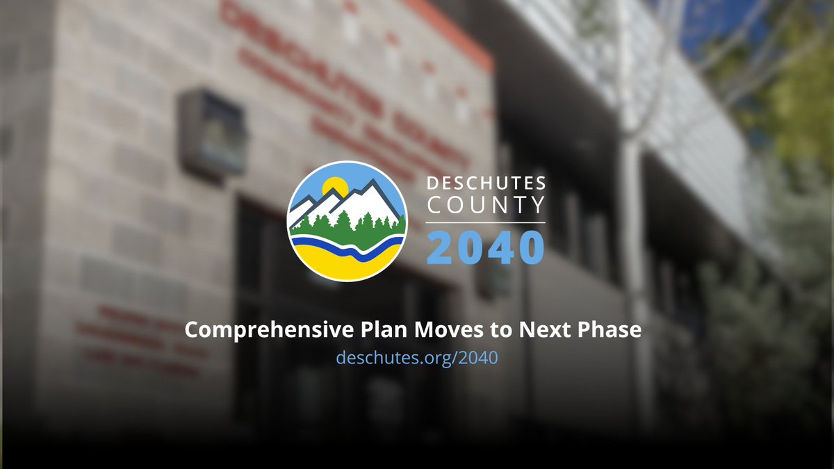 Following a 24-month development process, the Deschutes County Planning Commission has recommended approval of the revised draft Deschutes 2040 Plan. The Board of County Commissioners will hold three public hearings to gather testimony. Details here: bit.ly/3TLVsye