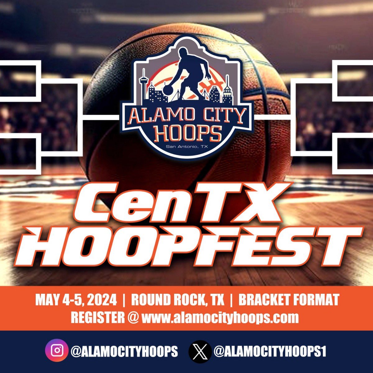 🚨The CenTX Hoopsfest🚨 📆May 3-5 (1 month away!) 📍Round Rock, TX 🔗 alamocityhoops.com/2024-events 🏀 Bracket format! Be sure to join us #AlamoCityHoops @Jewlzonthemic @isaiah_ACH @HerreraKaia @CoachPinchback @LockdownBBall @TexasHardwork @CenTex_Attack @ProSkillsATX…