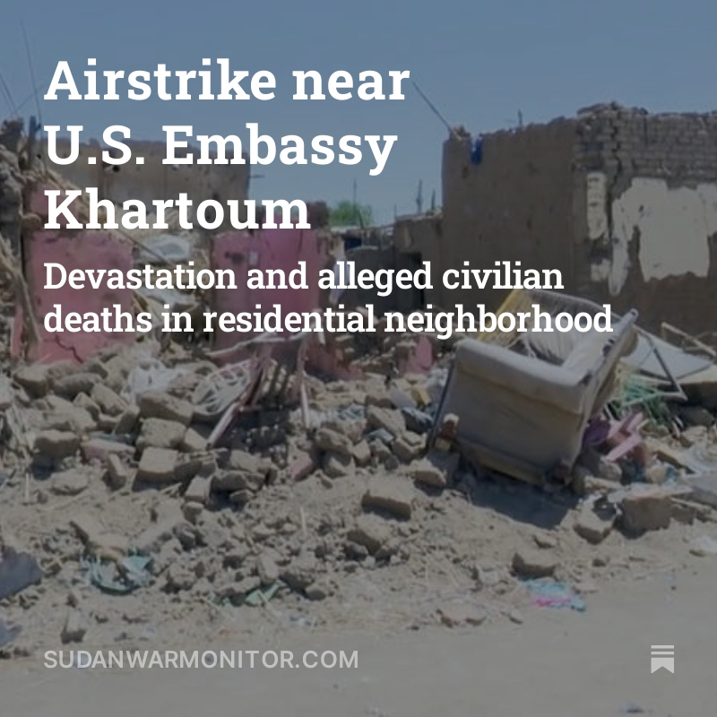 An apparent airstrike destroyed houses in the Soba suburb of Sudan’s capital Khartoum on April 1. sudanwarmonitor.com/p/airstrike-ne…