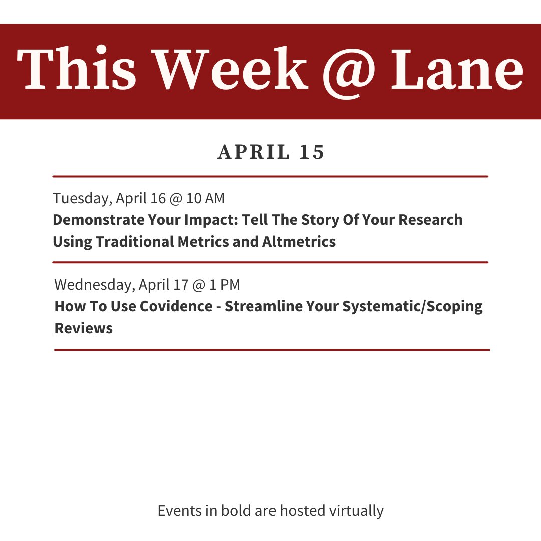 Boost your research superpowers this week by learning how to streamline your systematic and scoping reviews and tell the impactful story of your research. #LaneLibrary #StanfordMedicine