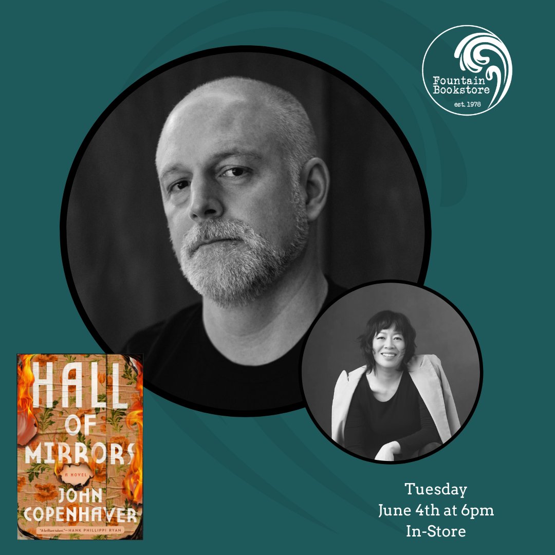 We're so excited to celebrate the launch of 'Hall of Mirrors' with local author and friend of Fountain John Copenhaver! John will be joined by K.T. Nguyen at the store! loom.ly/aAKuH08 #LocalAuthor #Indiebookstore #RVA #HallofMirrors