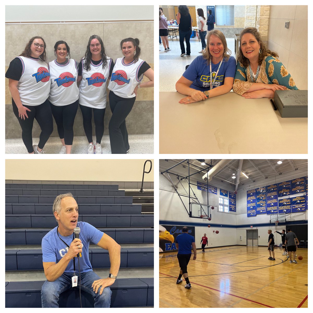 Our annual Rumble at the Ridge bball game of faculty vs @CRMS_Athletics students is such fun bringing together the Eagle community. It was a nail biter today & so thankful for an exciting event put together by our StuCo student leaders! #TeachersGetTheWin #SoaringTogether💙🦅💛