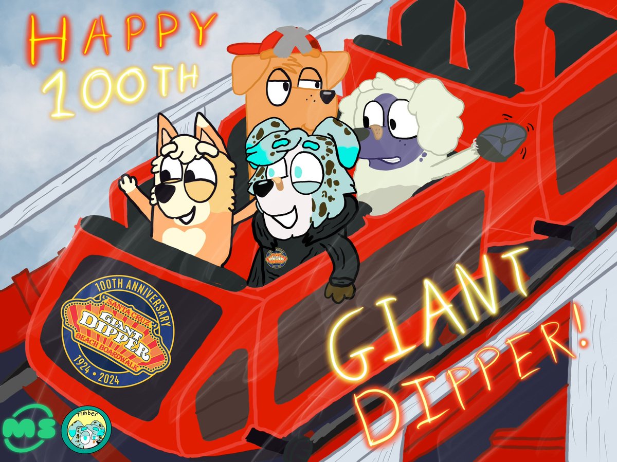 WHEN IM GOING TO THE BEACH WHERE I BELONG!

[100th anniversary gift for @beachboardwalk]
==================================
#bluey #blueyart #blueyfanart #blueyoc #timberdaminto #mintostu #santacruzbeachboardwalk #giantdipper #giantdipper100