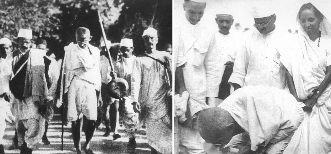 On the morning of 6th April 1930, an old man led 78 followers on a 387 km march from Sabarmati ashram to the sea, raised a lump of salty mud and declared, 'With this, I am shaking the foundations of the British Empire.' And he did! Mahatma Gandhi, Dandi Salt March.