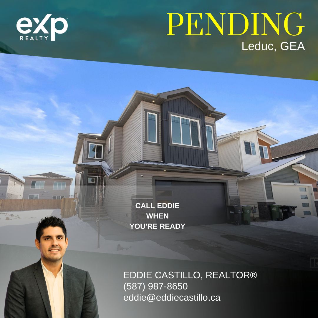 Pending in #Leduc⭐⭐⭐⭐⭐ 

#luxuryhomes #leducrealestate #greateredmontonarea #cityofleduc #tribute #yegrealestate #edmontonrealtor #edmonton #yeg #alberta #yeglocal #yeggers #yeghomes  #exp #newhomebuyer #exprealty #yegre #northedmonton #southedmonton #westedmonton #leduc