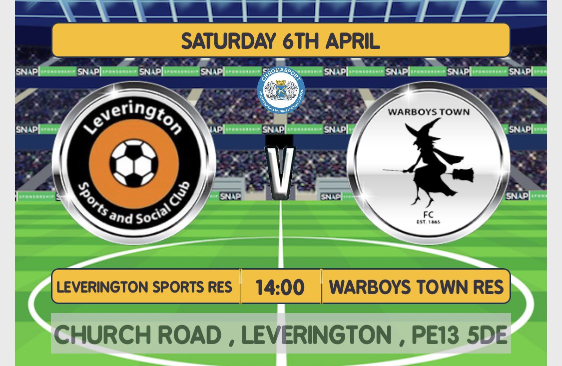 Today both teams hit the road with the first team taking on @WhittleseyAthFC reserves and the reserves travelling to @LeveringtonRes1 All support greatly appreciated 💪🏽 #UpTheWitches 🔴⚫️