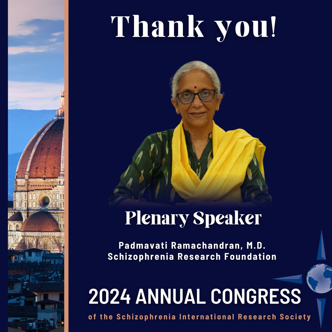 Padmavati Ramachandran, M.D.'s plenary talk, Understanding the Schizophrenia Conundrum, further enriched our 2024 congress. We thank her for this.

#SIRS2024