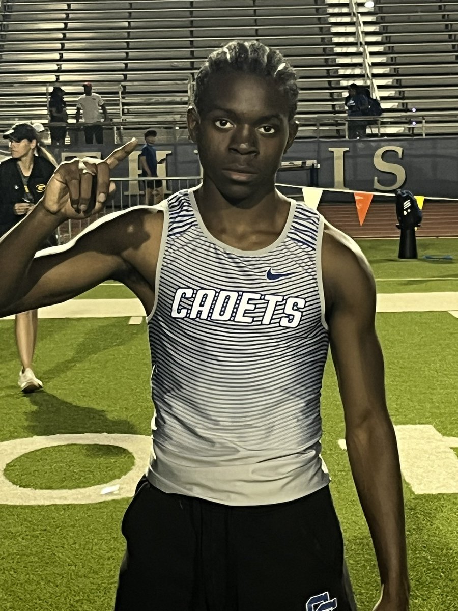 Congrats to Jha’ Mikal Benson. He will be moving on the area meet in the 400 meters. @CadetTrack @ConnallyISD @CCadetAthletics