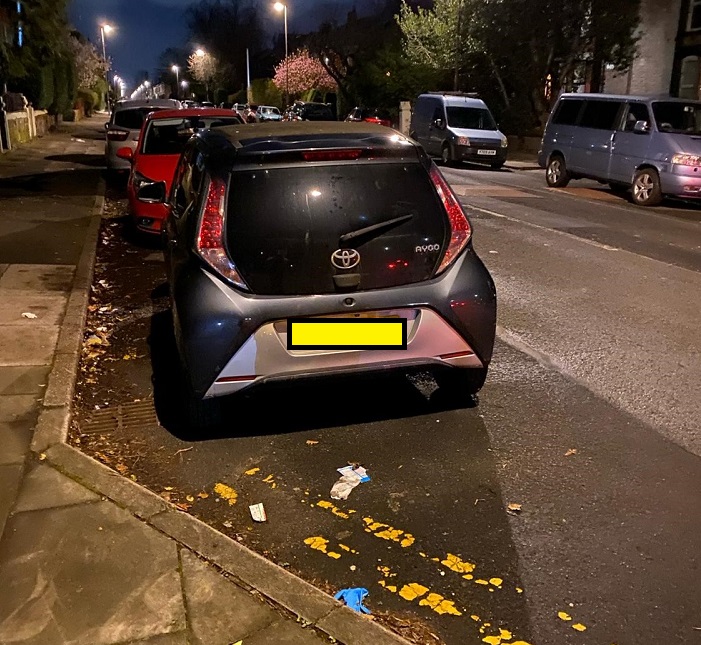 The driver of this Toyota was smoking a spliff at the wheel as he was driving home in Toxteth. He was spotted when he pulled up alongside an unmarked Police car. The #drugswipe provided a positive result for Cannabis and the driver was booked an en suite cell at custody.