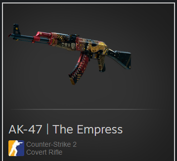 🎁 AK-47 | The Empress | Skin Giveaway! ✅ Follow me ✅ Like + RT ✅ Like my video + comment (show proof) - youtu.be/j78Cfl2_Nt8 Good luck! ❤️#CSGOGiveaway #CSGO #csgoskins #CS2 #cs2skins #GUMBOGW