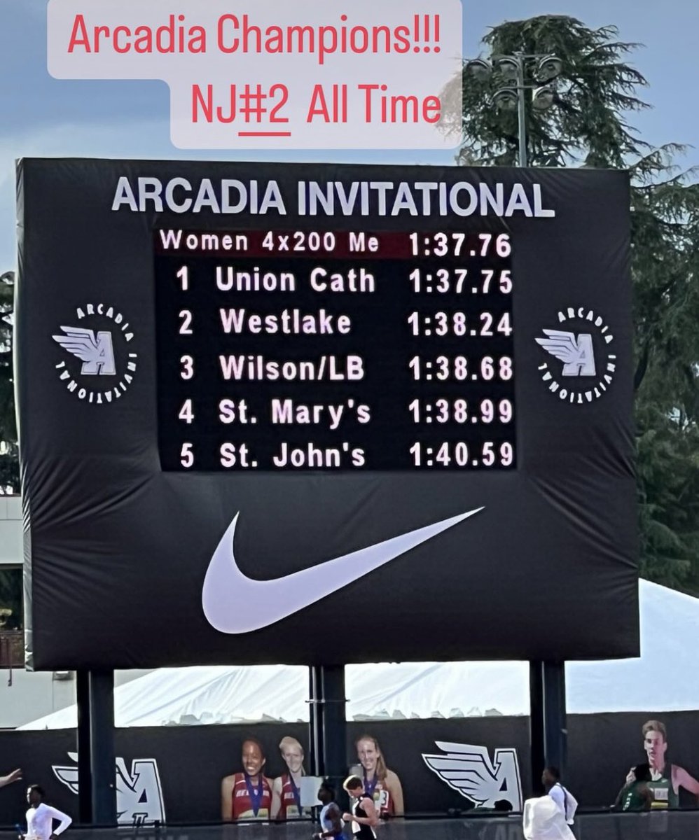 🔥The UC track and field team got their season off to a red hot start at the Arcadia Invitational in California tonight when the girls won the 4x200 relay in 1:37.75, No. 2 in state history, and finished first in the 4x800 in 8:53.48🔥 Congrats, girls!!