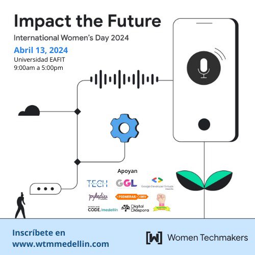 Únete al #IWD2024 de Women Techmakers Medellín de Google, aprende e inspírate con mujeres en tecnología, conecta con ofertas de empleos tech, mentorías, charlas y talleres para descubrir 👇🏽👇🏽👇🏽👇🏽
*Inscríbete* a este evento *sin costo* y presencial, en:wtmmedellin.com