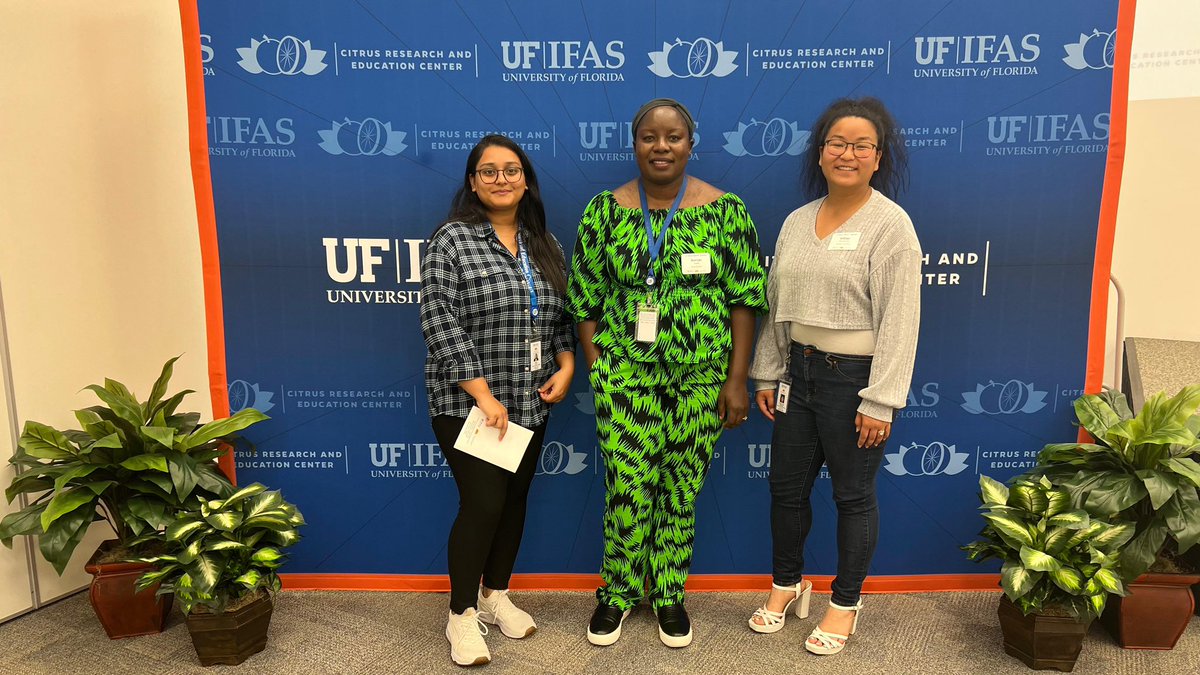 treecophys's tweet image. Had a great time sharing our research and learning about the rest to the @UFIFASCitrusREC community’s work at today’s symposium. @gillian_zeng @dorcas_alade1