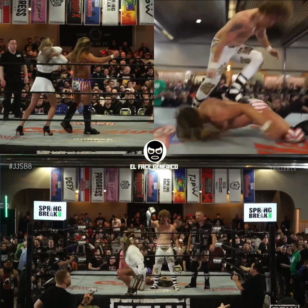 FaceGenerico's tweet photo. Missy Hyatt traiciona a Joey Janela y le cuesta la lucha, Blake Christian Sigue siendo el Campeona Mundial de #GCW. Así terminamos #JJSB8, nos vemos con más eventos mañana. #Wrestling #FaceGenerico https://t.co/nswm2cQGZd