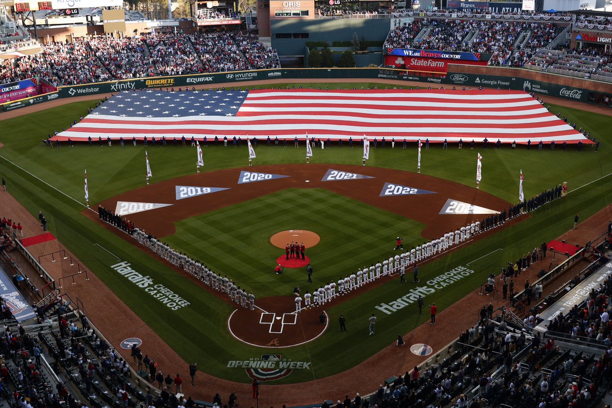 Now that’s what we call a Home Opener. #BravesCountry