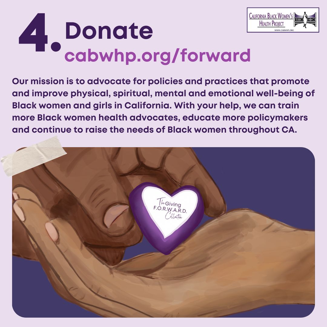 Community, here are four ways you can support our work & the health & wellness of Black women & girls this weekend!