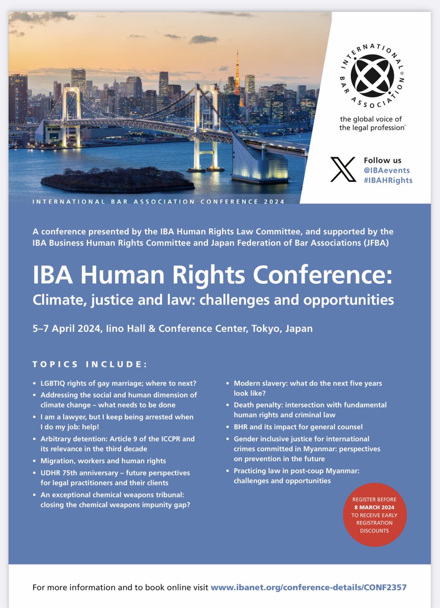 Catching up with friends and colleagues at @IBAevents Human Rights conference in Japan - discussing understanding Islamic Law in international criminal justice and the need to resolve the problems with joint criminal enterprise in Australia