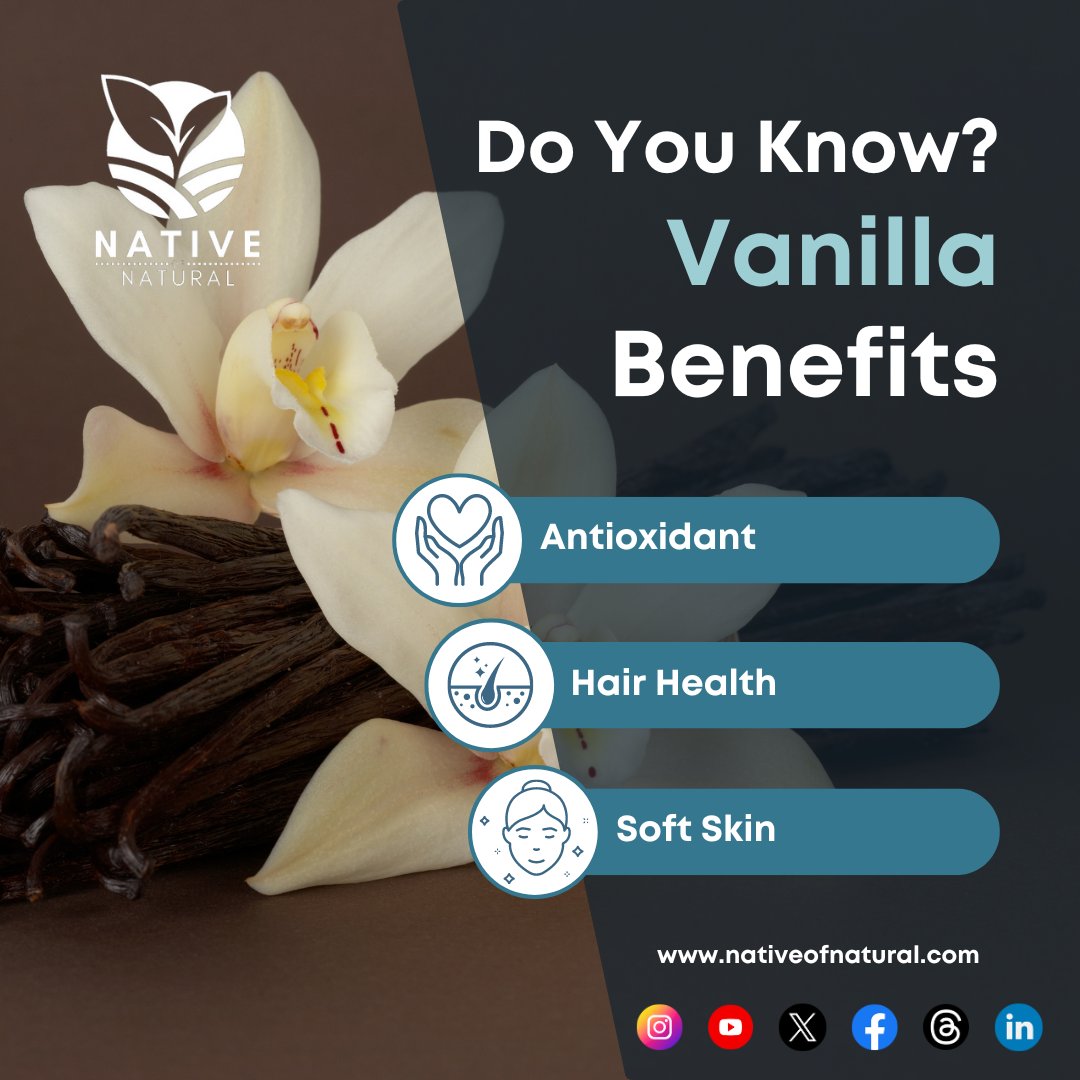 Do you know? Vanilla and its Benefits.
Native of Natural Pure and Natural Vanilla.
Contact us at info@nativeofnatural.com
#spicesboard #natural #pure #nativeofnatural #spices #masala #indianspices