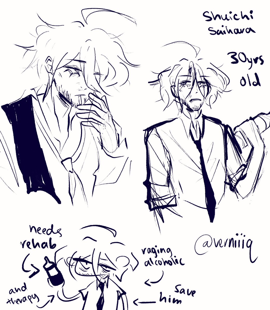 Heard Shuichi was now a “canon” smoker and ran with it

#shuichisaihara