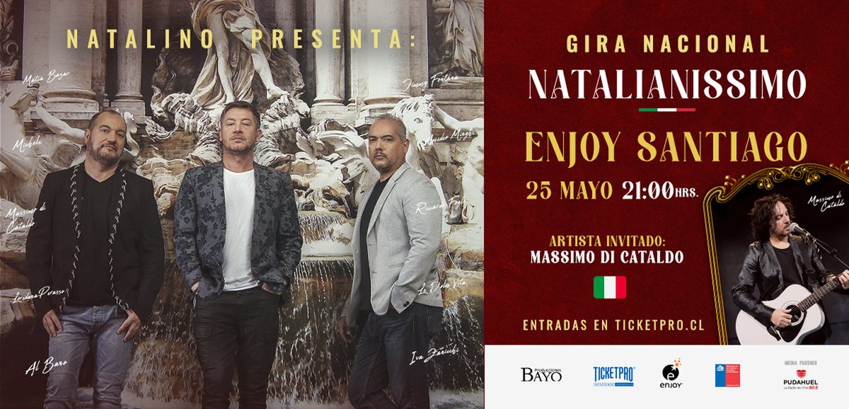 Los esperamos con … Natalianissimo 🇮🇹🇨🇱🎶
este 25 de Mayo en enjoy santiago ticketpro.cl/evento/2844/gi…