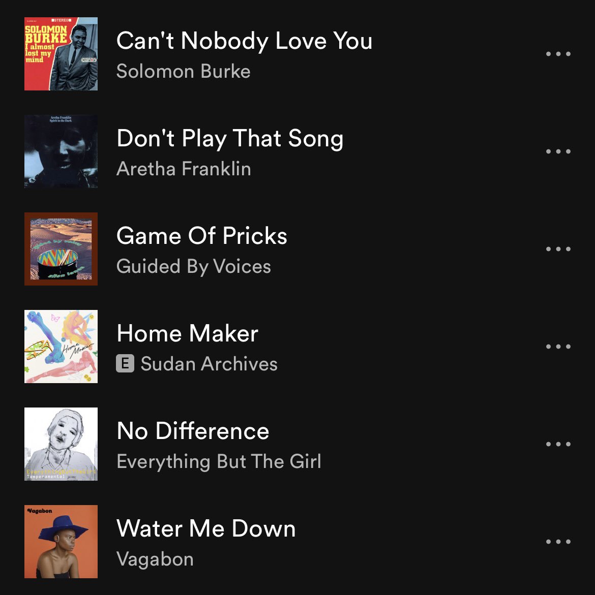 Two stretches of a recent playlist *for free*. Blue checks not even needed!