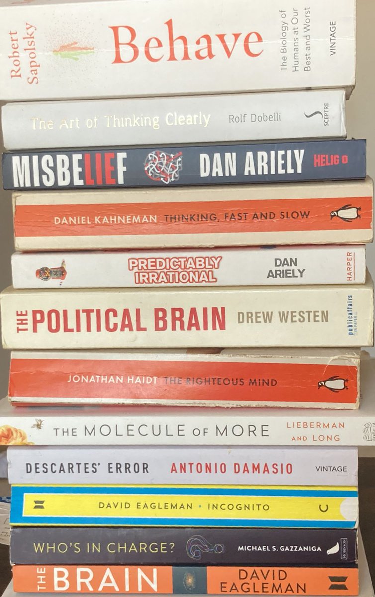 The Mind Stack

If you wish to understand the software that is you (which you should) the following books will be of great help.

Give these books a try.

#thinkbetter #betterhuman #thinkdifferent #cognitivebias #cognitivefallacies  #cognitiveflaws #psychology #behavioralscience