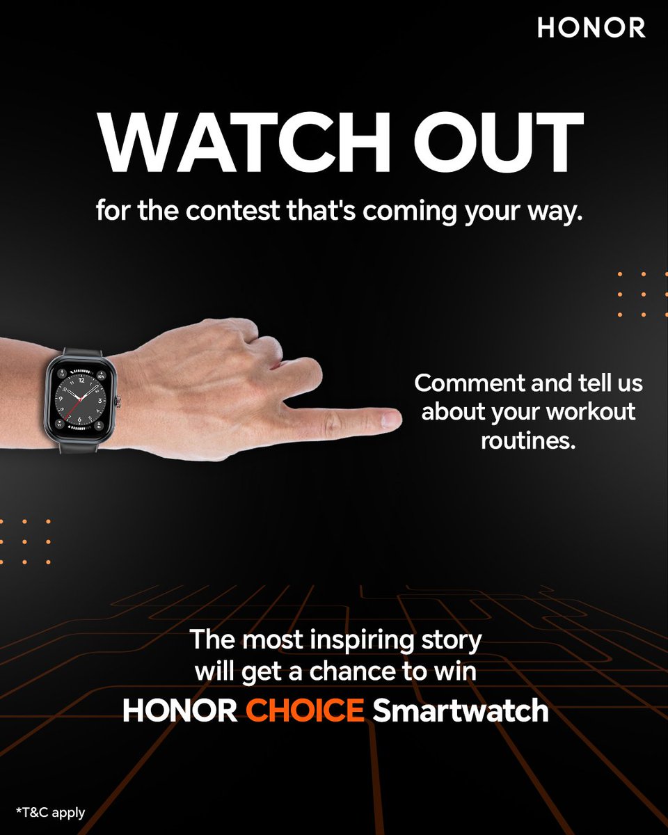 From sunrise yoga to late-night runs, we want to hear how you stay active! Comment your workout routine below and you could win an HONOR CHOICE smartwatch to track your progress! For T&C: bit.ly/3IBjd75 #ExploreHONOR