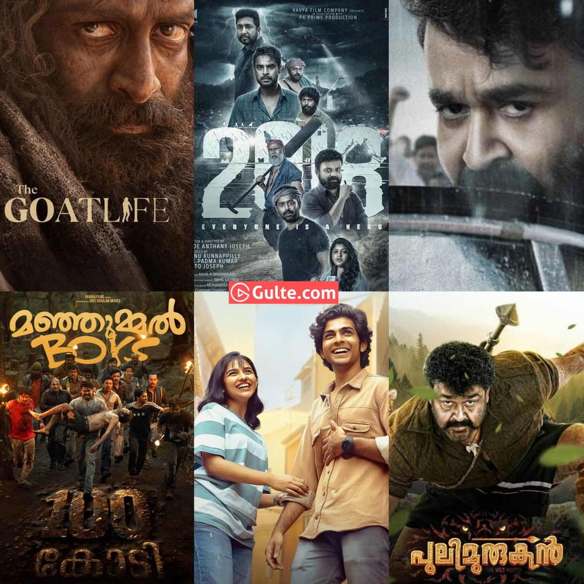 MALAYALAM CINEMA has produced SIX ₹100 CR GROSSERS to date: #Aadujeevitham - 9 Days #2018Movie - 11 Days #Lucifer - 12 Days #ManjummelBoys - 12 Days #Premalu - 31 Days #Pulimurugan - 36 Days THREE out of the SIX FILMS were released in the FIRST QUARTER of 2024.