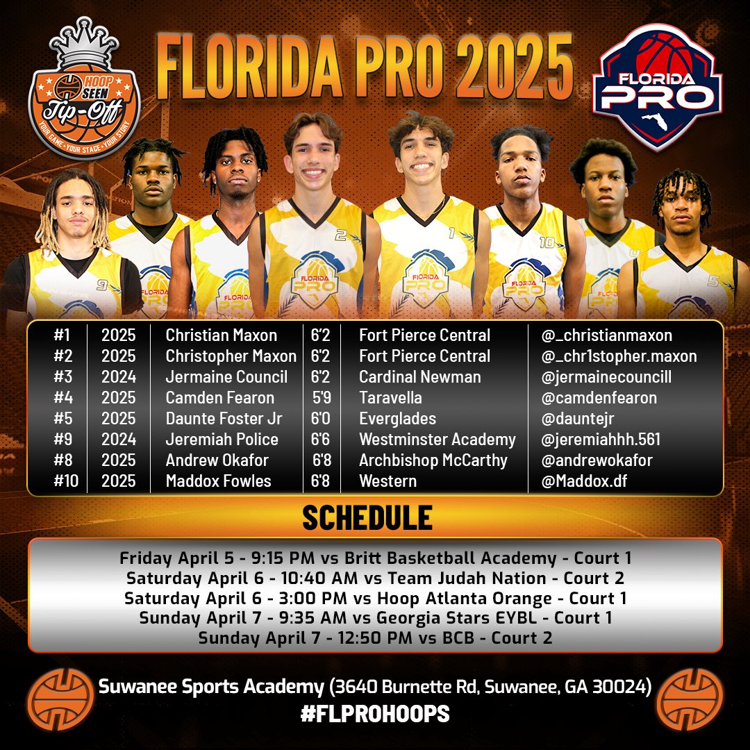 Florida Pro 2025 defeats Britt Basketball 67-33 in Game 1 @hoopseen Tip Off Jeremiah Police 17pts Jermaine Council 13pts Christian Maxon 11pts Christopher Maxon 8pts Andrew Okafor 8pts #FLPROHOOPS