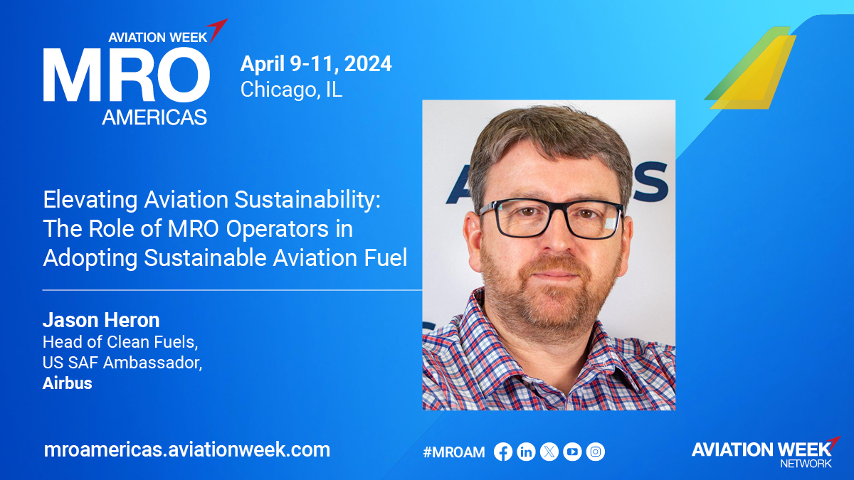 In this presentation, we will explore the transformative potential of sustainable aviation fuel (SAF) within the Maintenance, Repair, and Overhaul (MRO) sector of the aviation industry. Learn more >> utm.io/ugJaM #MROAM #AviationWeek #Airbus @Airbus