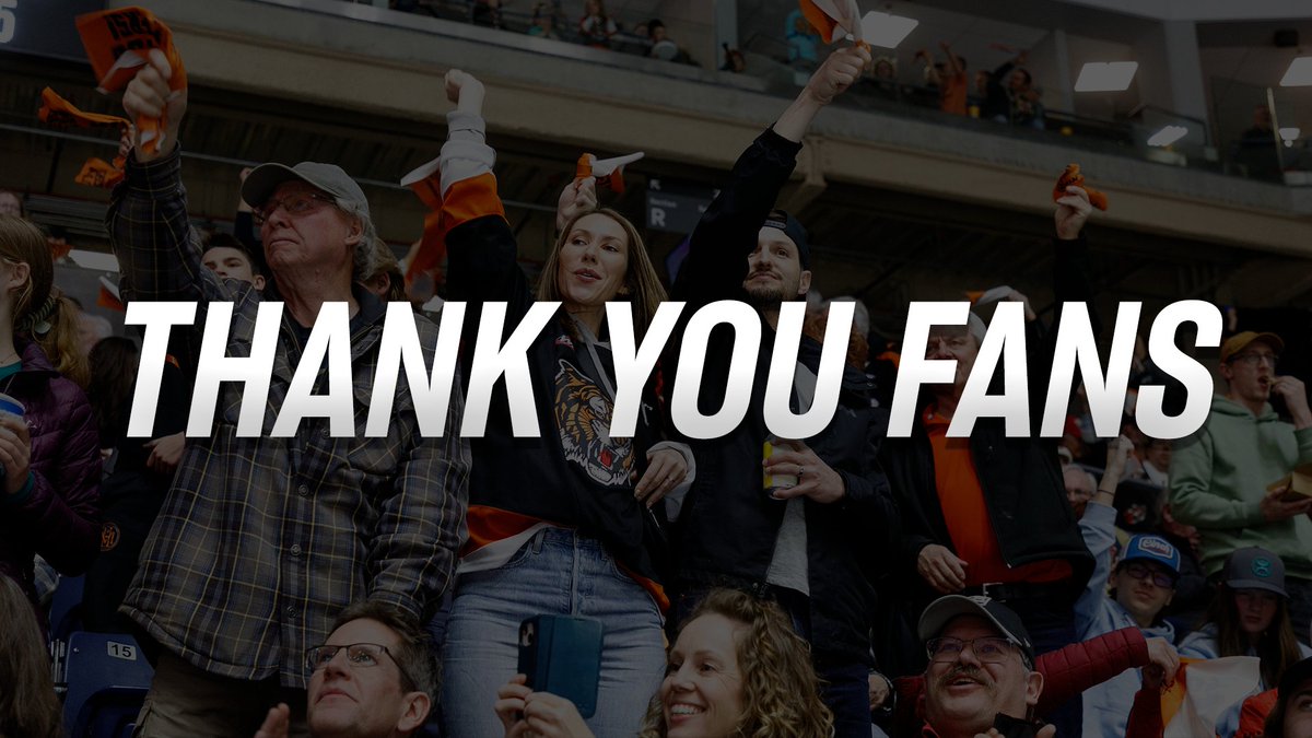 Thank you fans for all of your amazing support this season! We have the best fans in the world and we look forward to seeing you all again next season!
