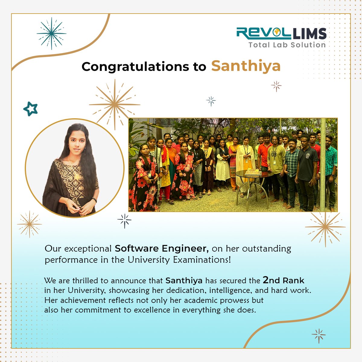 Join us in celebrating Sandhya's success and wishing her continued success in her future endeavors! #Congratulations #Achievement #SoftwareEngineer #TeamRevol #SuccessStory #Inspiration