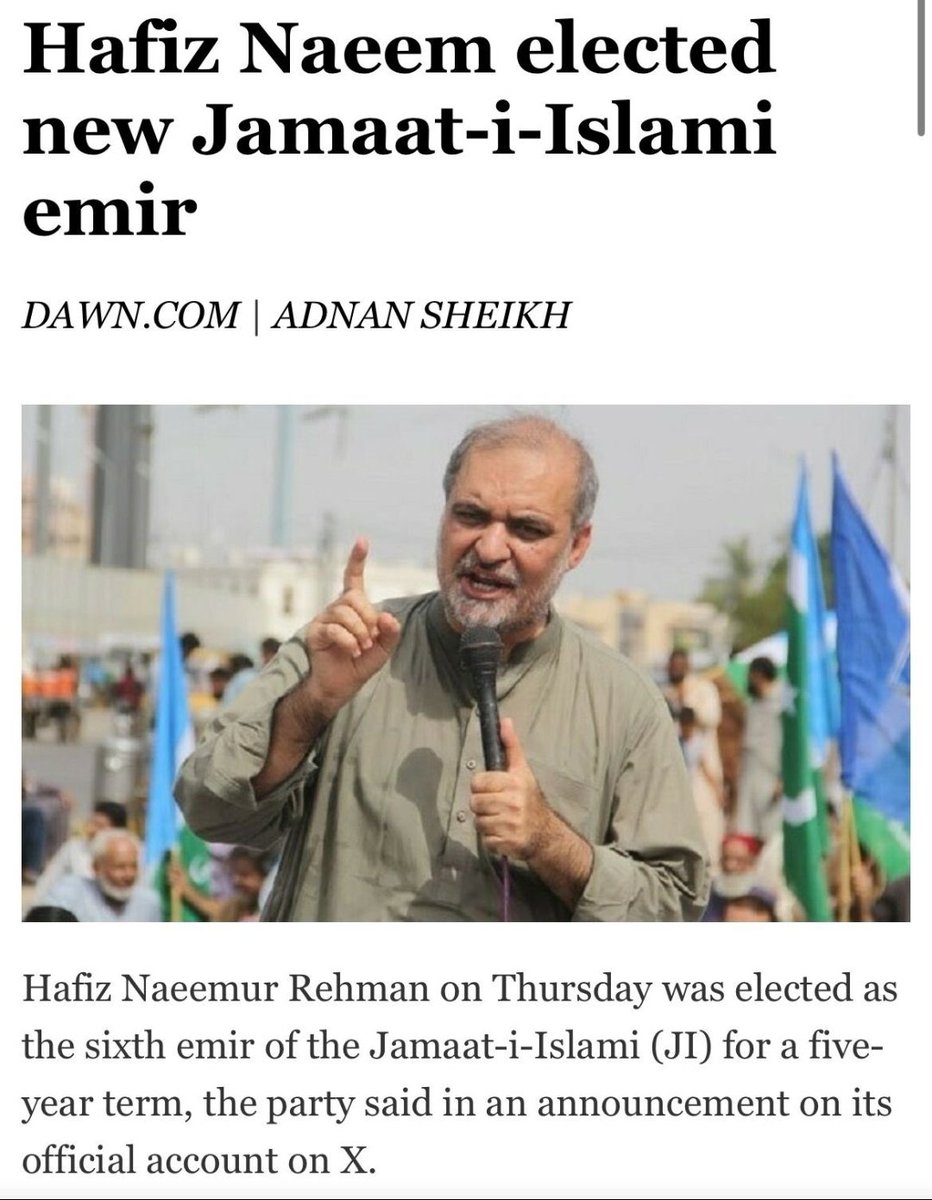 Regardless of Jamaat-i-Islami's policies and vision, it stands out as the only democratic political party in Pakistan, wherein the party's leadership is elected through genuine voting processes, akin to European political parties.
Congratulation!!
<a href="/NaeemRehmanEngr/">Naeem ur Rehman</a> 
<a href="/JIPOfficial/">Jamaat e Islami Pakistan</a>