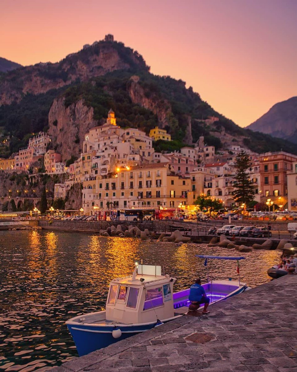 Evening view of Amalfi Coast