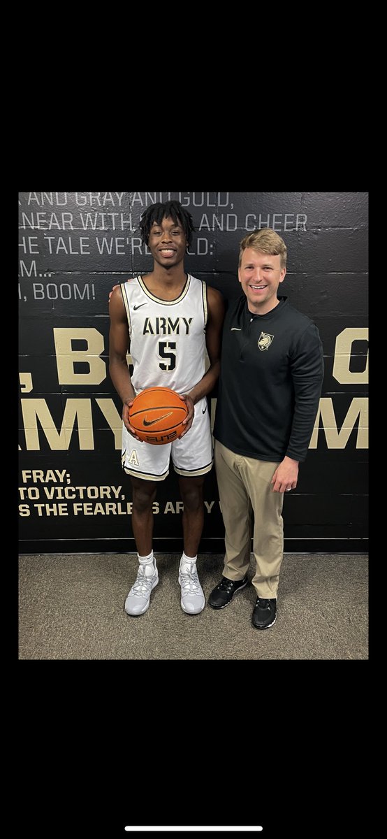 I’d like to announce my commitment to @ArmyWP_MBB. I’d like to thank my Mom and Dad along with Coaches, teammates, mentors, and family for allowing me this opportunity! Also a huge thank you to Coach Mike Cervellino and @ECCyclonesbball!
