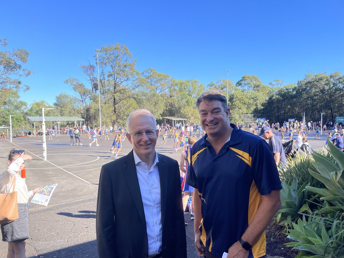 At Canoon Rd Netball Courts South Turramurra for start of 2024 Kuringgai Netball Association, with KNA President Rod Jackson